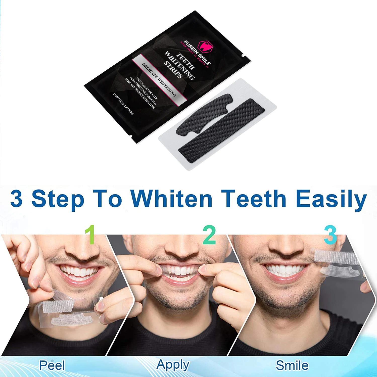 2024 Customizable Private Logo Home Teeth Whitening Kit 7-Days 28 Tooth Whitening Strip 6 Peroxide Oral Hygiene Teeth Whitening