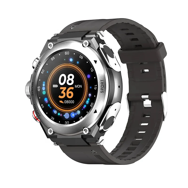 Newest body temperature sport smart watch earbuds calling ip68 waterproof health bracelet tracker smartwatch tws earphone 2 in 1