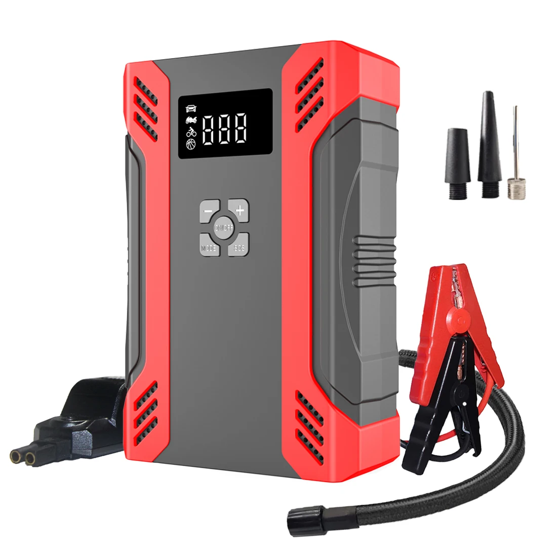 4 In 1 Functions 1000A Portable Jump Starter Battery Pack with Air Compressor Portable tire inflator car jump starter