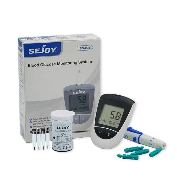 Sejoy Monitoring Glucose Meter Diabetes Glucometre Medical Blood Sugar Test Kit