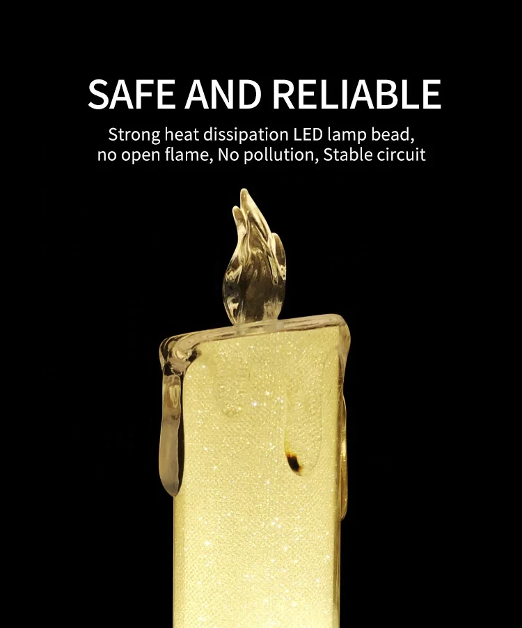 LED flameless Candles Flickering LED Pillar Candles Battery Operated Candles for Party Wedding House Decorations