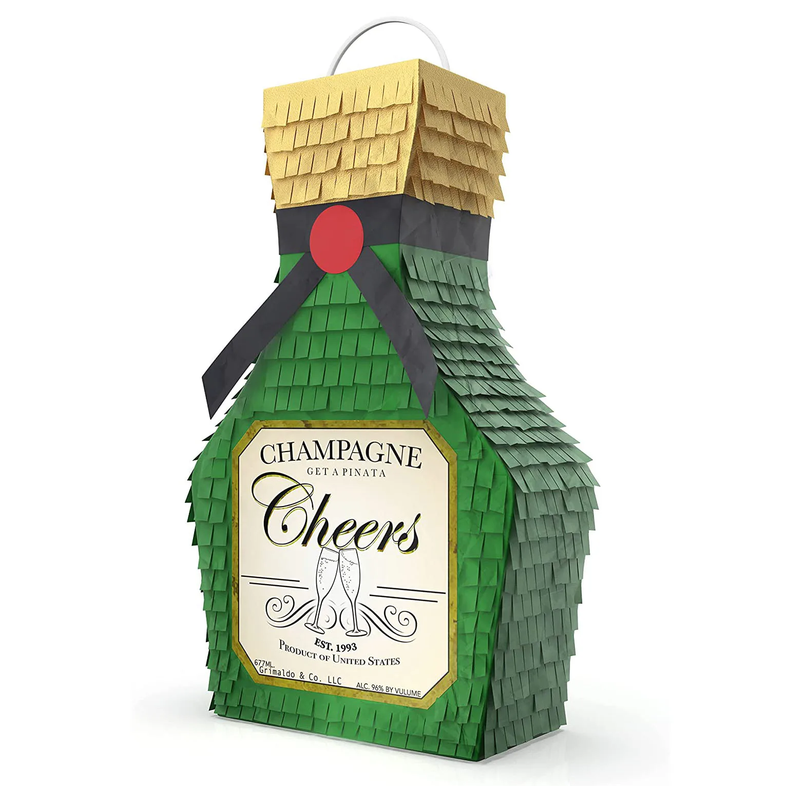 Partycool Bottle Shaped Pinata With Stick Handmade Decoration Cheap Prop Paper Adults Pinata New Years Birthday Party Favor