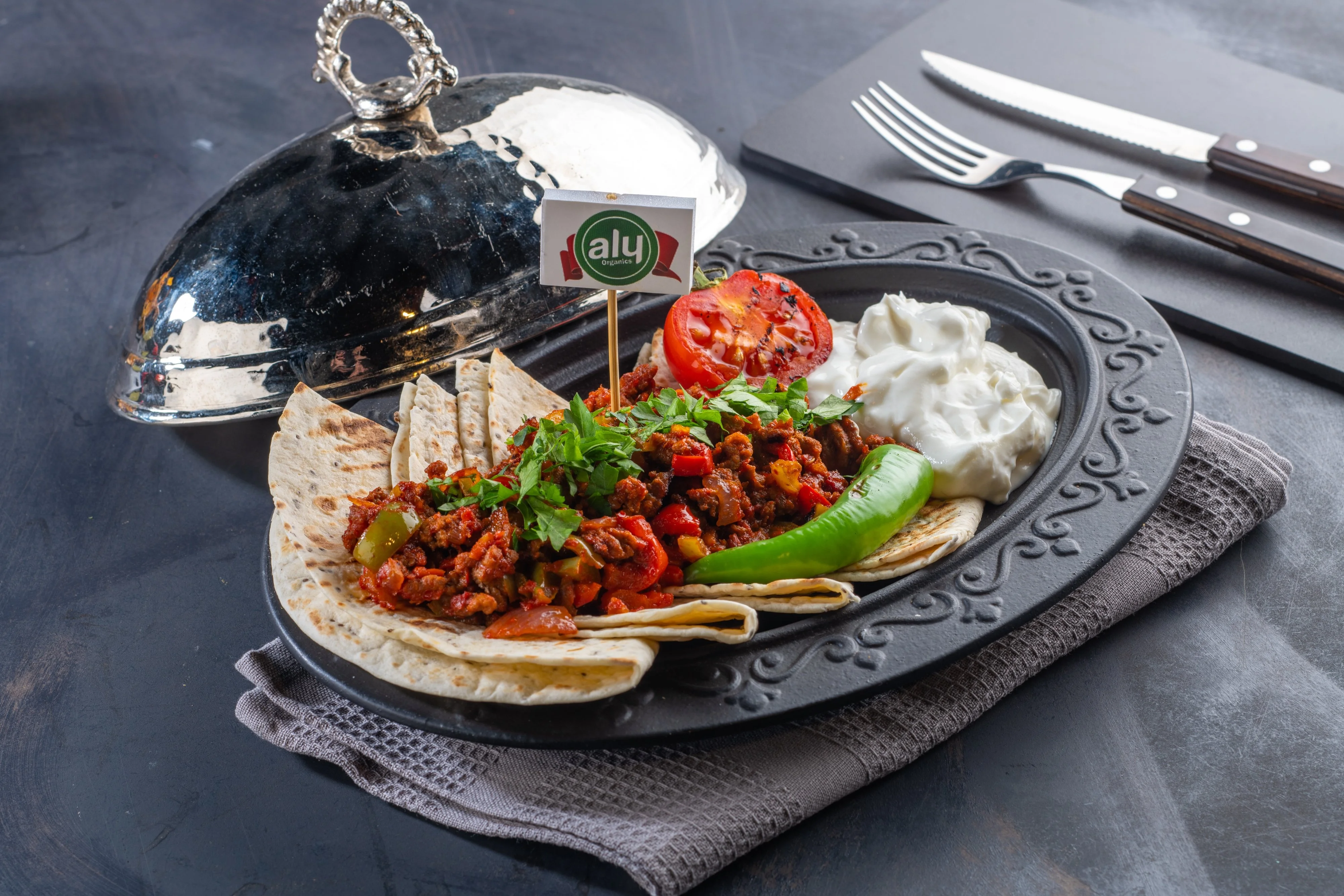 Tortilla 25 см 6 шт. цельное зерно оригинальный бренд Aly сумка на молнии 420гр (12 упаковок в одной