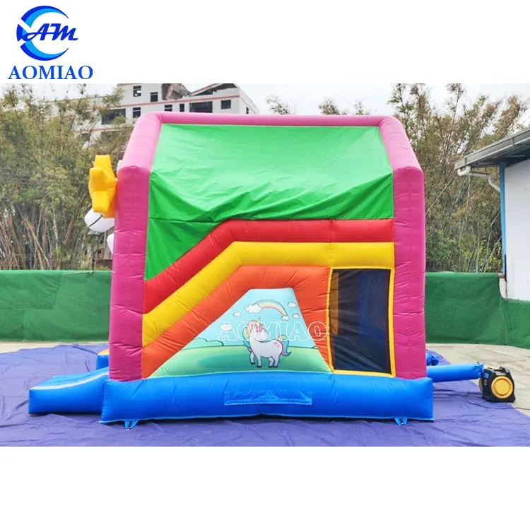 Cheap Durable Mini Unicorn Bouncy Castle Inflatable Bouncer Children Castle Air Trampoline Jumping Bouncer For Sale