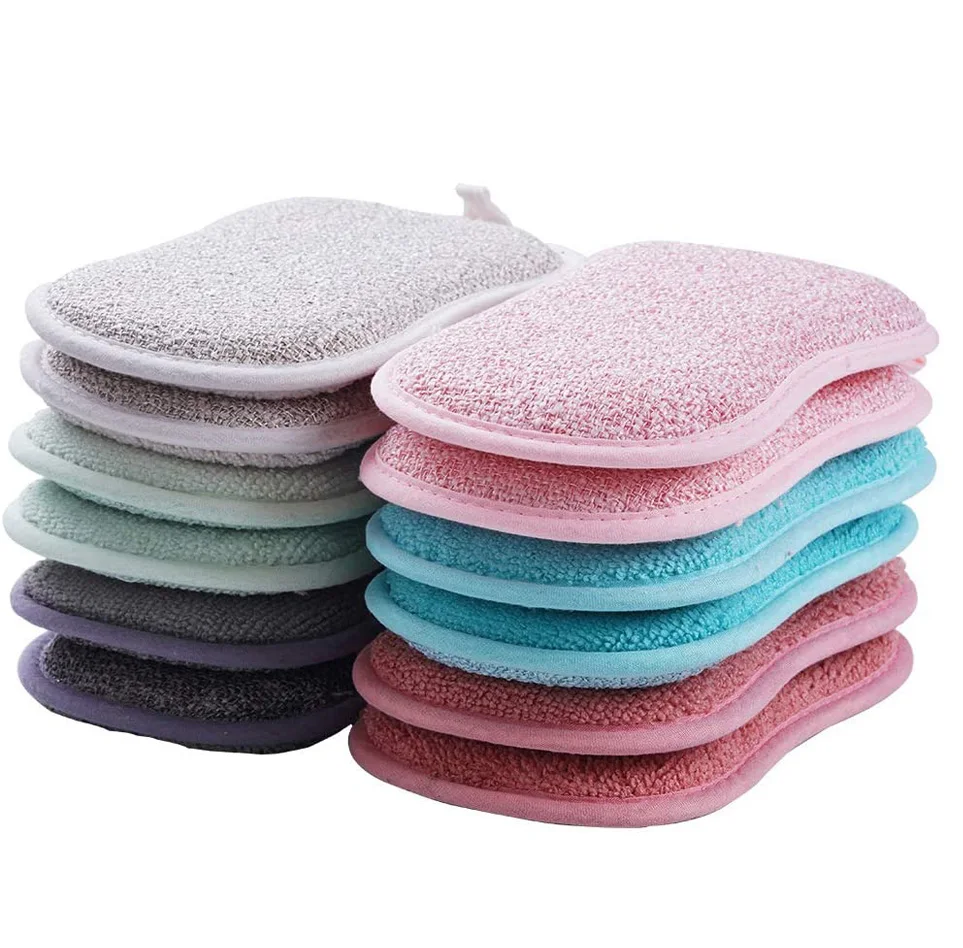 
Microfiber new kitchen microfiber sponge kitchen cleaning dishwashing sponge washable kitchen sponge 
