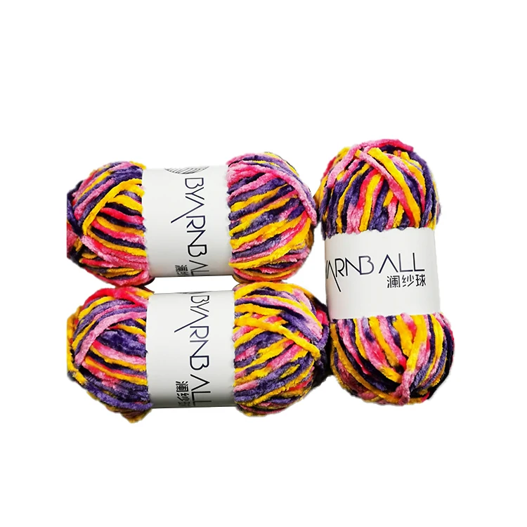 
Factory Wholesale Soft Cheap Double Knitted Cotton Polyester Chunky Yarn Chenille 