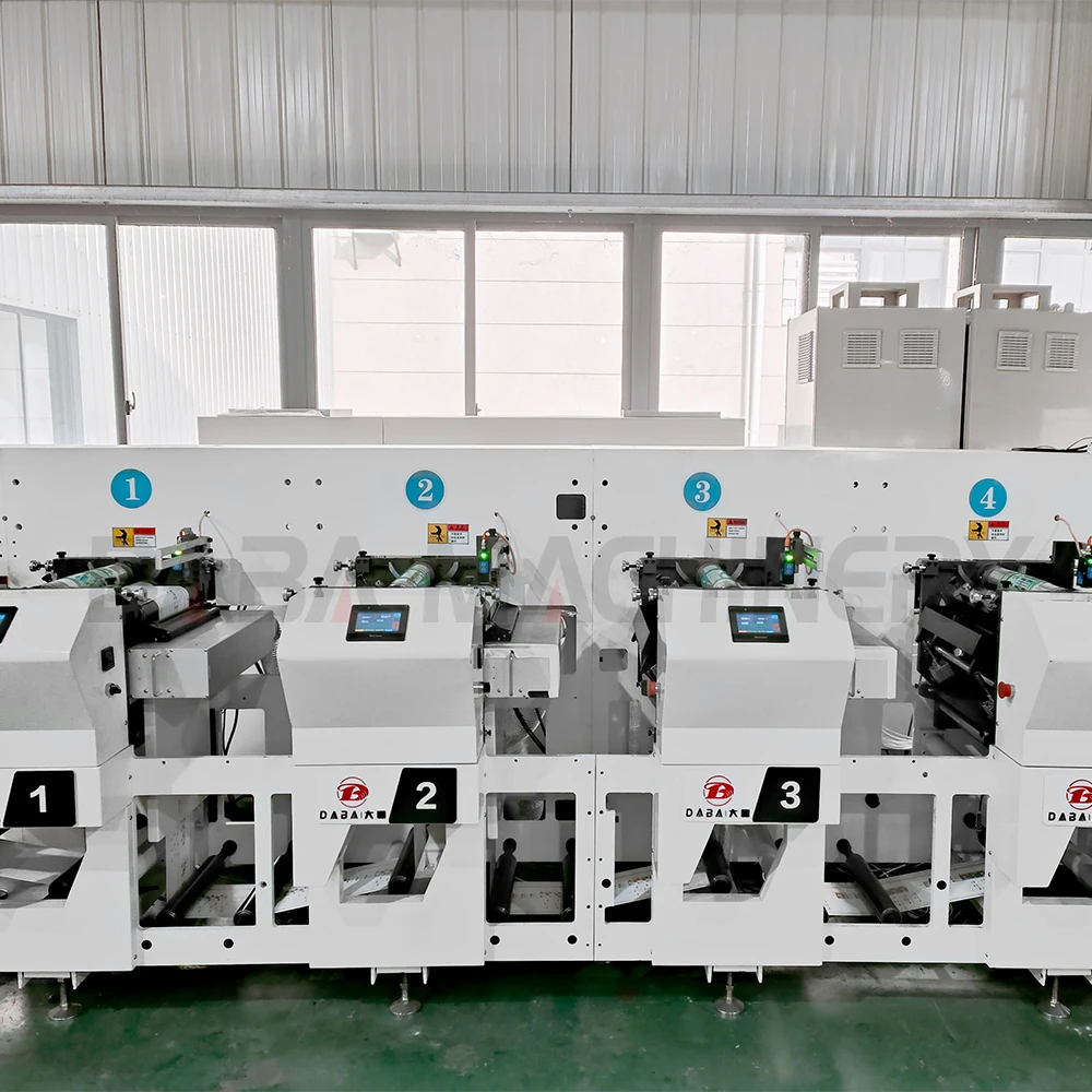 Flexographic Servo Horizontal Unit Type Label Paper Film Printing Machine