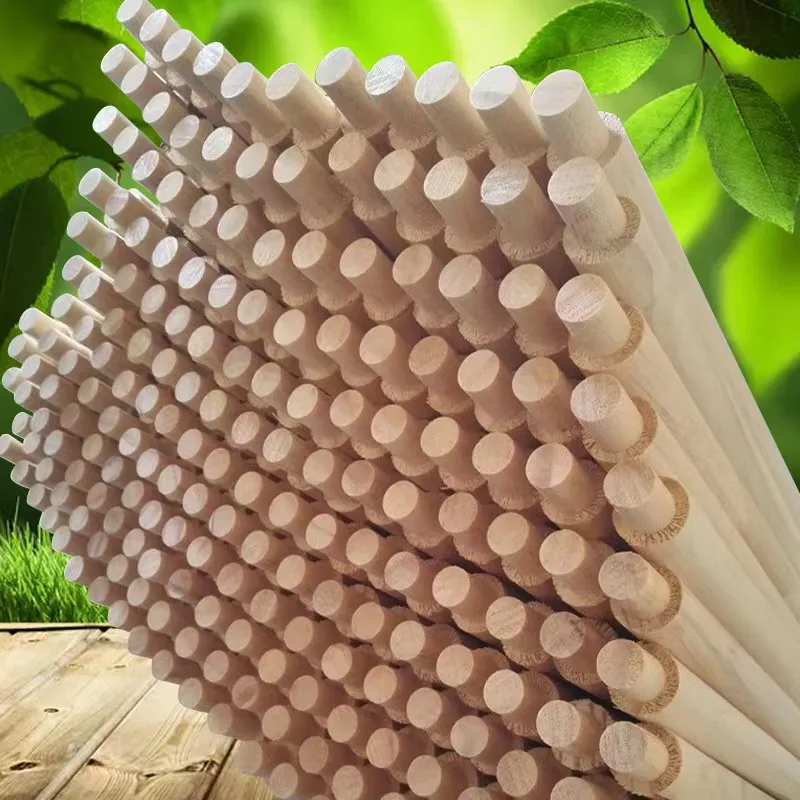 Factory Custom Bamboo and Birch Wood round Dowel Rods Furniture Parts Stickwood in Wood round Stick Format for Office Cabinets