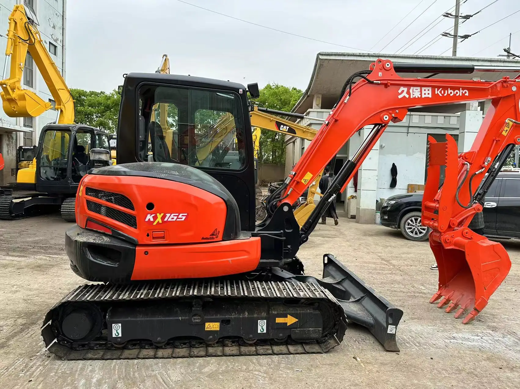 Japan Kubota подержанный экскаватор KX165-5 оригинальный Подержанный гидравлический гусеничный U30 KX155 строительная техника хорошее