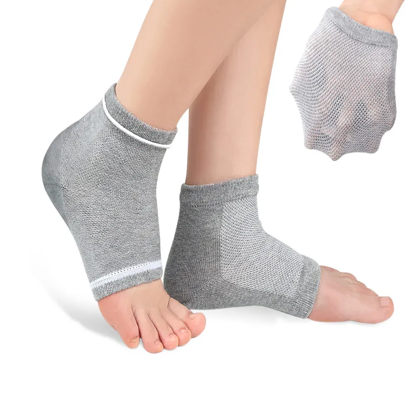 Увлажняющие гелевые носки для мужчин и женщин, защита каблука, с вентиляционным отверстием, с открытым носком
