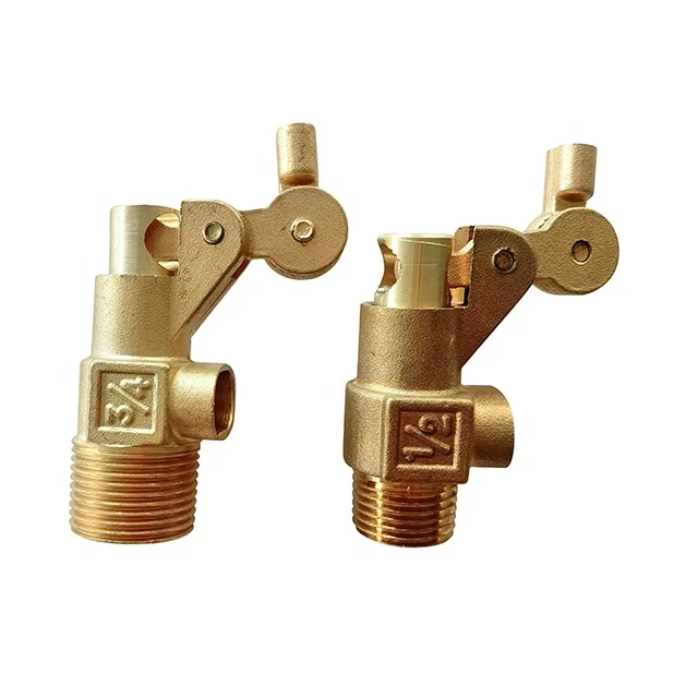 forging brass water tank level mechanical electroplate float floating valve with DN15 DN20
