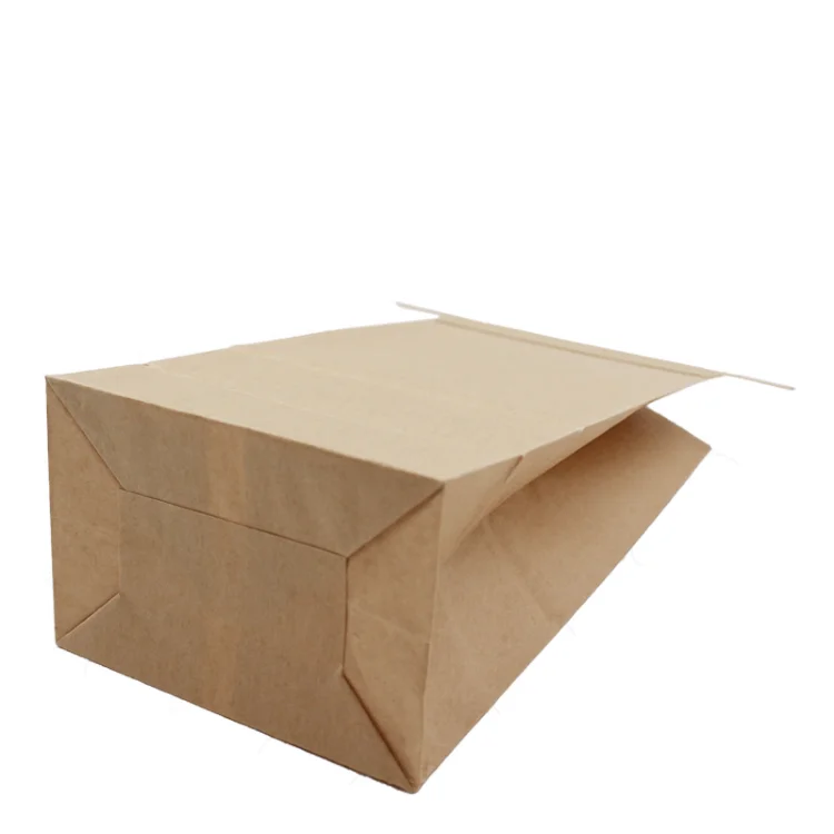 Promotional custom printing greaseproof takeaway kraft packaging fast food tin tie paper bags for bread sandwich with window