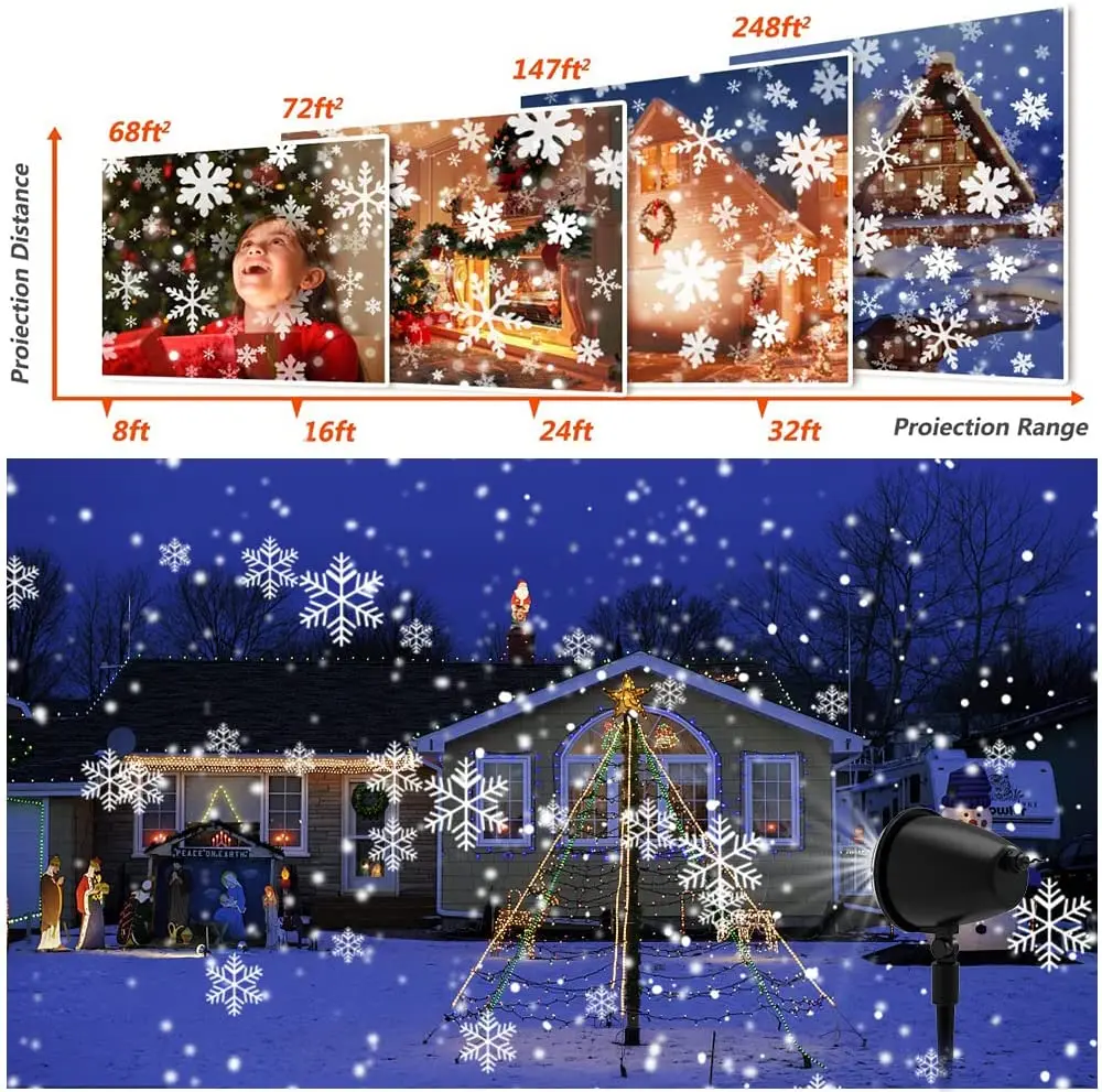 Snowflake Christmas laser projector,Christmas laser Christmas lights projector outdoor