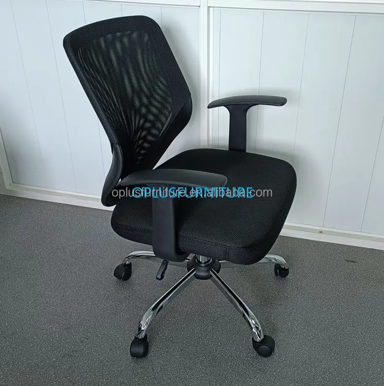 Wholesale Affordable Modern Commercial Nordic Design Workspace Black Mesh Fix Nylon armrest Chrome Base office Chair
