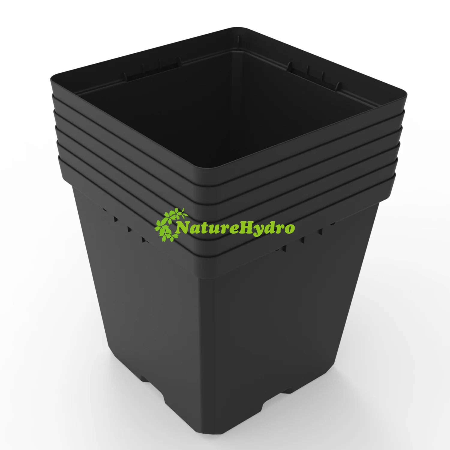 Best Selling Low Price PP Plastic Nursery Pots Black Grow Bucket Flower Pots Greenhouse Planters