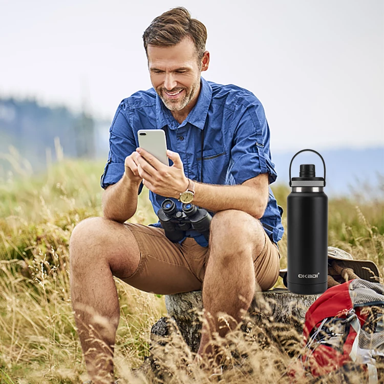 Термос из нержавеющей стали 304, Новое поступление 2023, термос, бутылка для воды с портативной ручкой