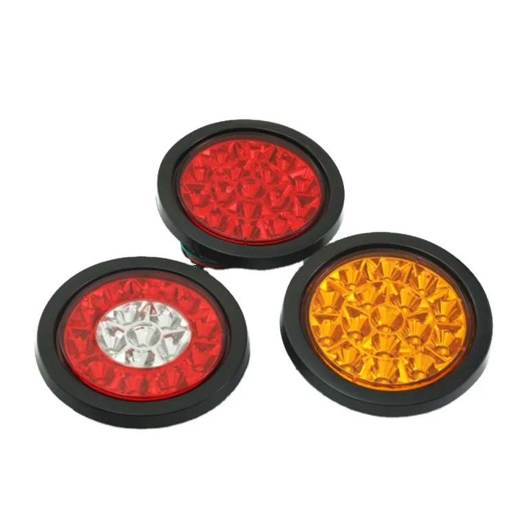 
Customized professional car accessories round led trailer red yellow taillight truck tail lamp 
