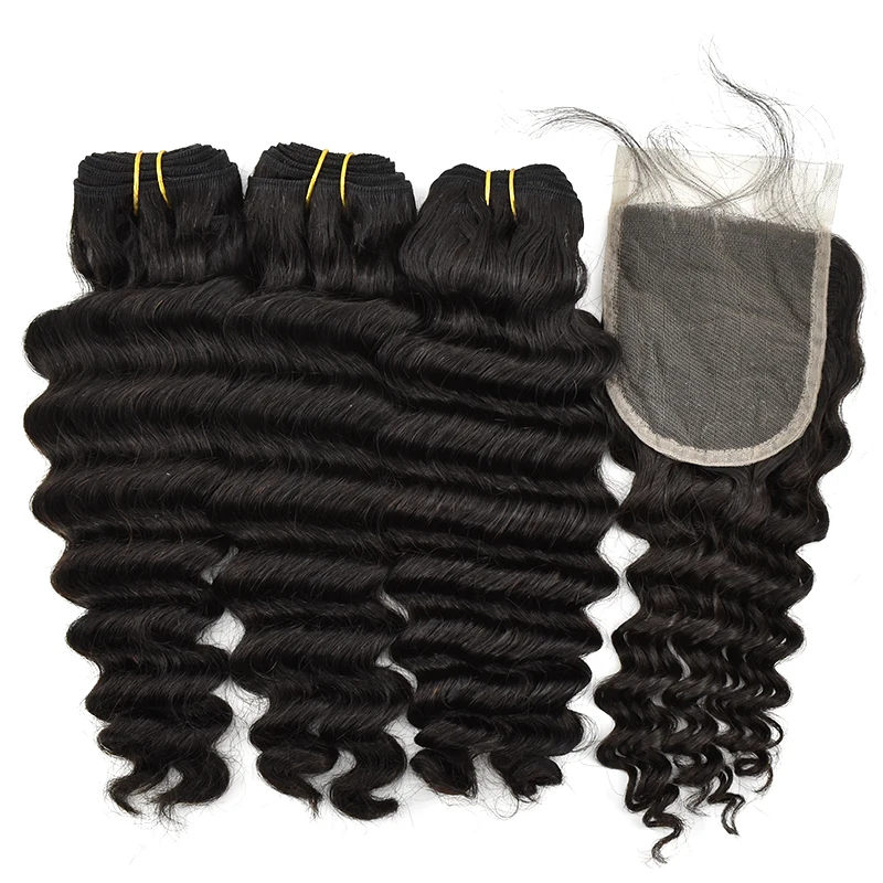 Wholesale hair supplier offer Raw Vietnam 11A  Deep wave bundles natural color 100% human unprocessed extension