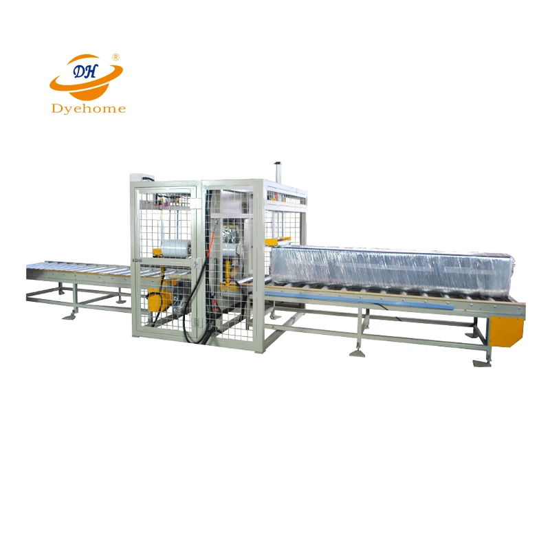 Automatic horizontal stretch film wrapper small orbital horizontal wood wrapping machines