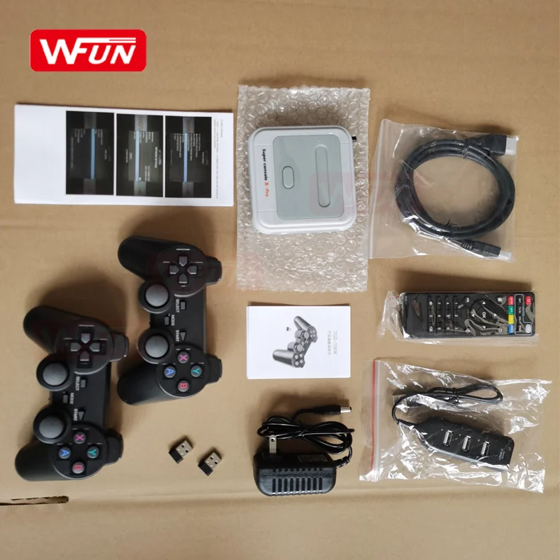  Супер консоль S905X Wi-Fi 4K HD X Pro 50 + Эмулятор 50000 игр Ретро Мини ТВ приставка Видеоигра для