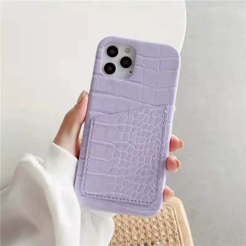 luxury crocodile skin style silicone with card wallet function phone case for iphone 11 12 13 14 plus/pro/pro max
