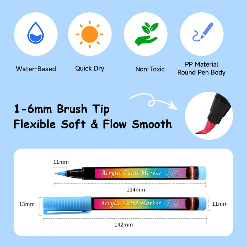 Acrylic Marker Organizer Water Chalk Acrylic Permanent Paint Marker Pen For Glass Porcelain Mug