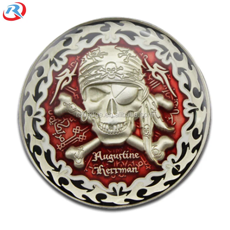 challenge Coin manufacturer Wholesale Cheap Custom 3D Blank Metal Silver Plated Enamel Challenge Coin