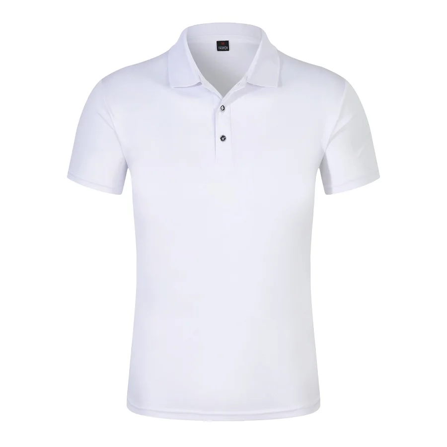 Short Sleeve cafe bar t shirt polo print uniform restaurant work wear custom printing embroidery Logo Polo Shirt