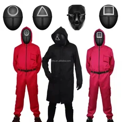 2022 trendy korean squid game costume with cosplay mask popular unisex halloween costume kids size available