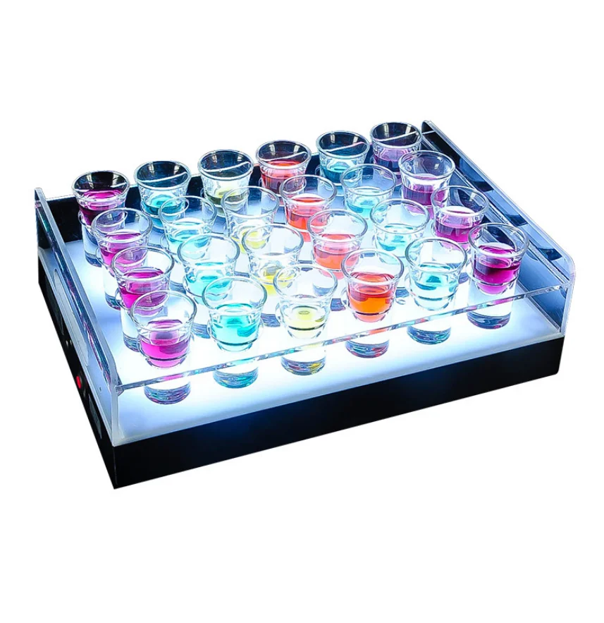 24  PCS Hot Sale Customized Led Plastic Holder Acrylic Shelf Holder Acrylic Display Frame Clear Acrylic Display Holder With Shot