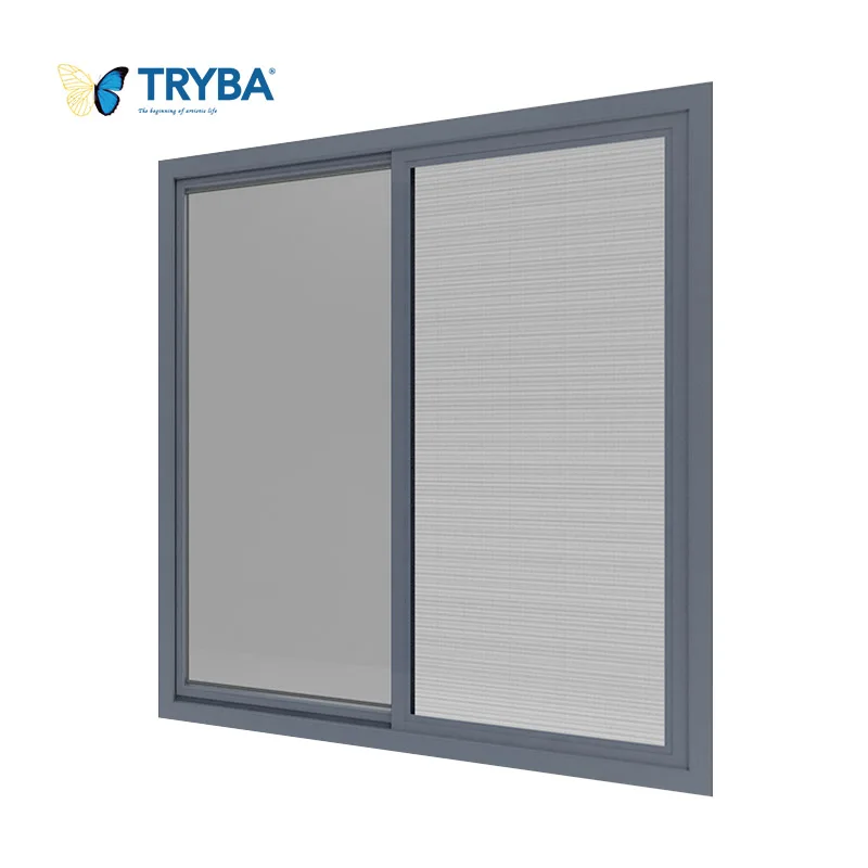 Tegood factory aluminum alloy frame double glass sliding windows with mosquito net for bedroom