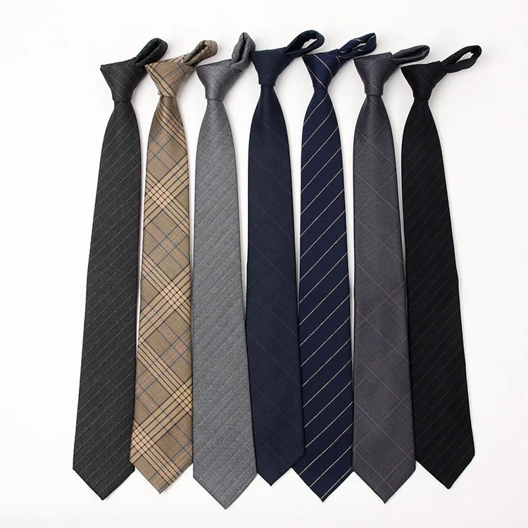 Простой ретро галстук для делового костюма в полоску однотонный отдыха сетчатый из полиэстера