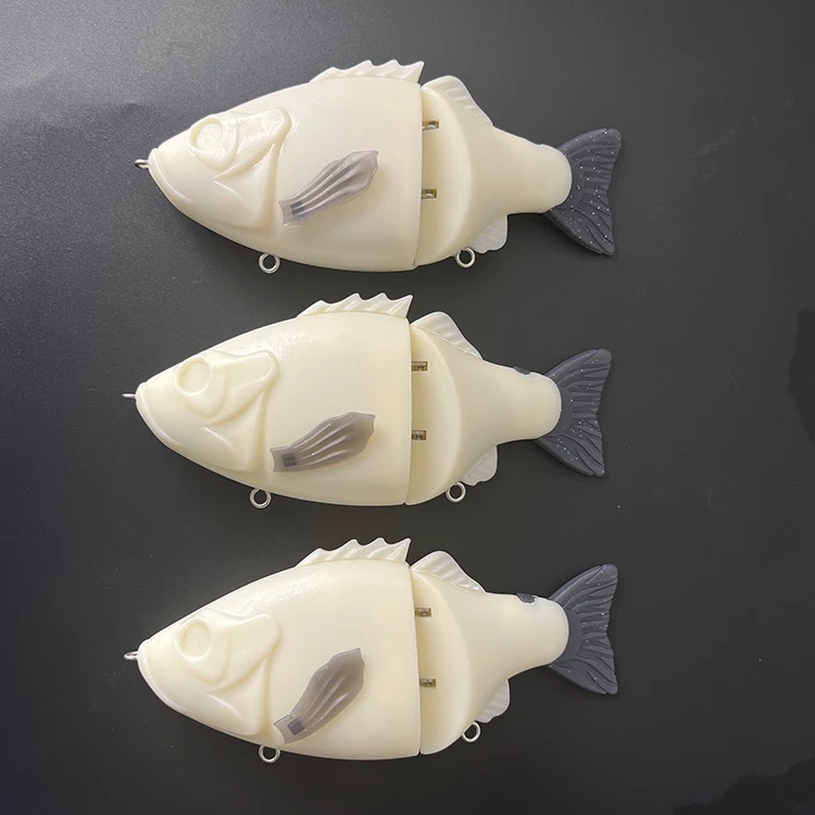 New Arrival Double Jointed Fishing Lure 16CM 130G Bass Lure Blanks With Soft Tail and Soft Chin Sinking Fishing Tackle