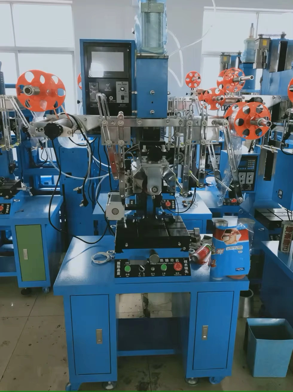 semi-automatic heat transfer machine for plastic bucket heat press transfer machine