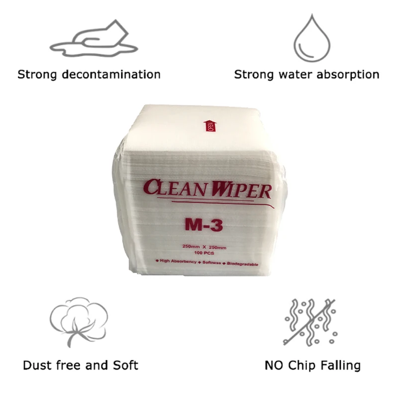 GI 30%viscose +70% industry Lint Free Cleanroom Wiper Bemcot M3 Wipe Wipes