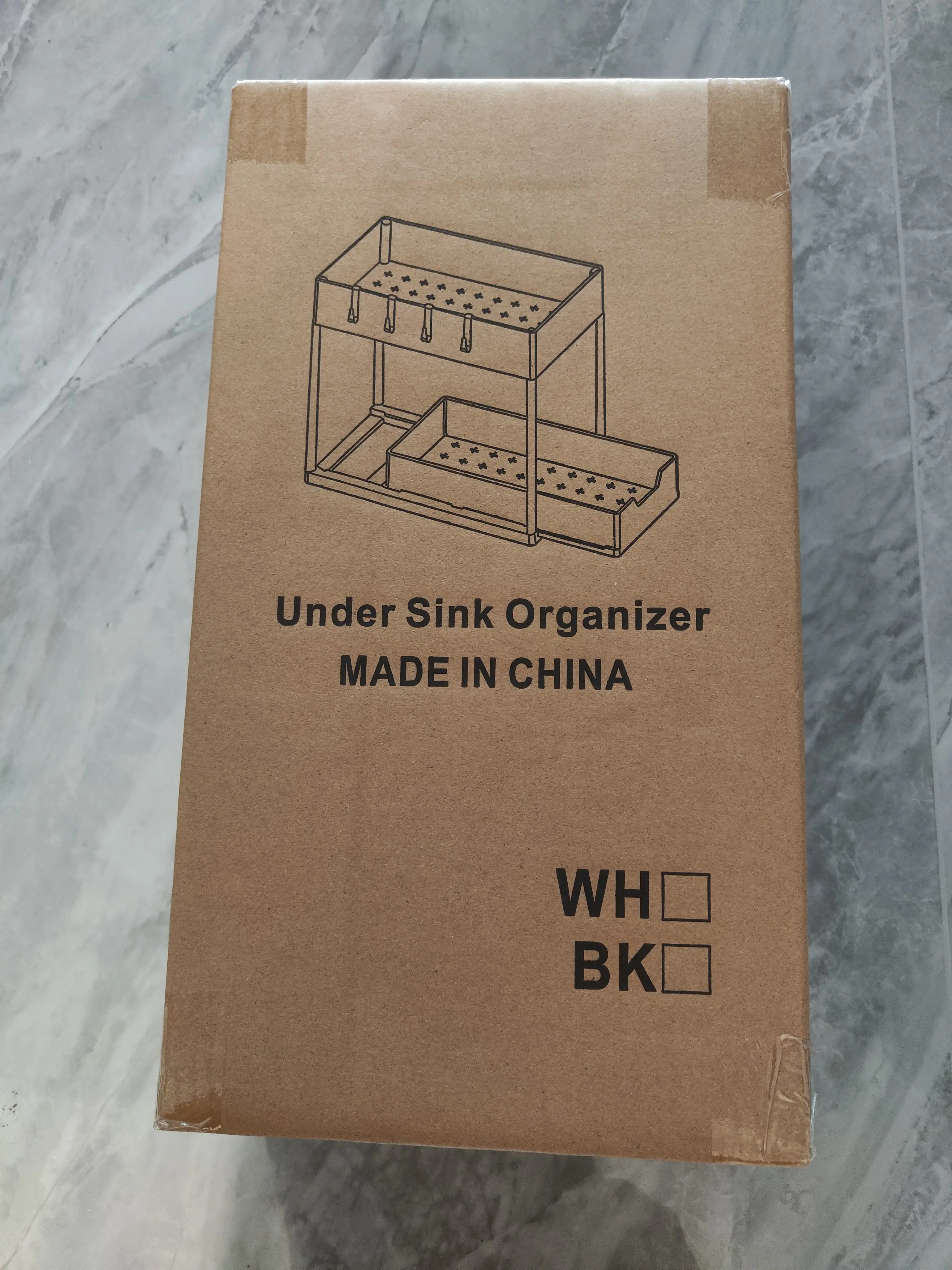 Pull-Out Double-Tier Kitchen Sink Organizer Removable Table Spice Rack with Seasoning Storage Rack Use as Shelf