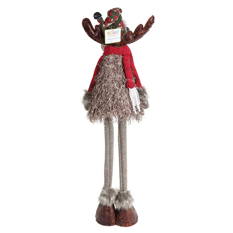 Christmas Figurines Plush Standing Doll Swing Dancing Christmas Holiday Reindeer