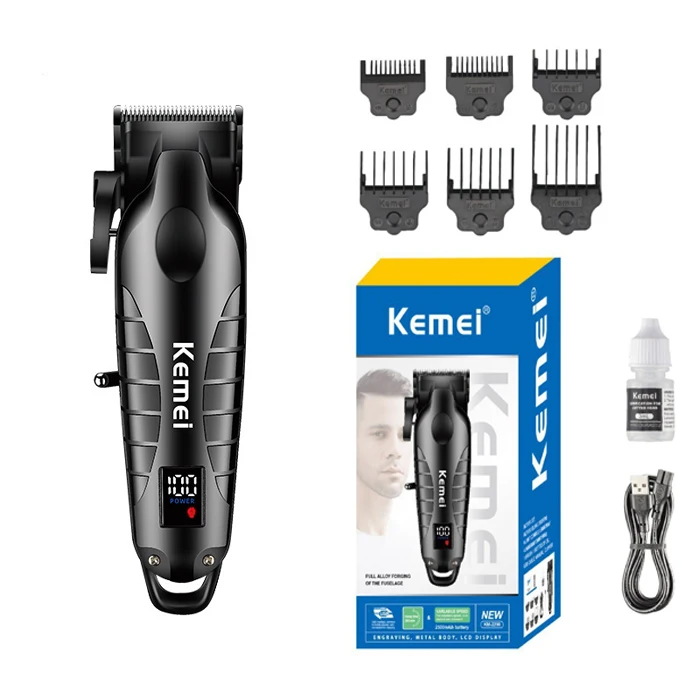 Kemei Low Noise Motor High Quality Multi-Function Hair Cut Machine Electric Professional Cordless Men Hair Trimmer