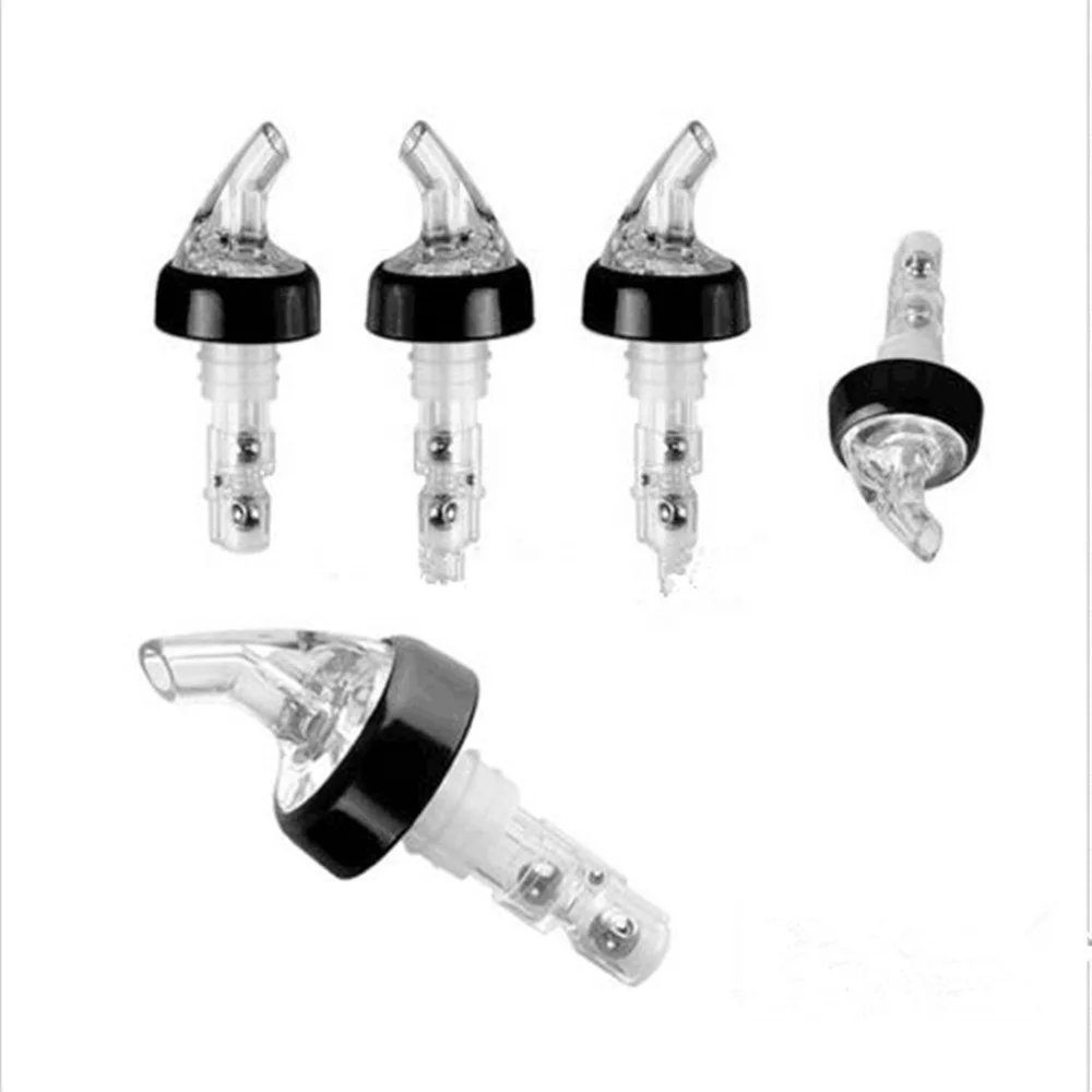 30ml Plastic Pourer Measured Liquor Pourer Spout Stopper with Collar Measured Wine Pourer Alcohol and Liquor Plastic Bottle