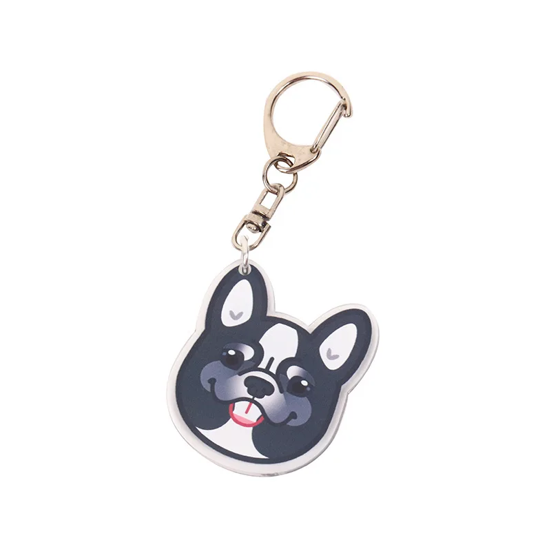 Factory Printing Key Ring Charms Transparent Personalized Eco-friendly Custom Acrylic Keychain with logo