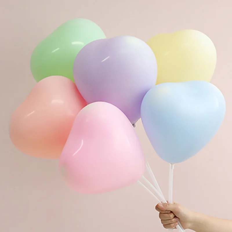 Hot selling high-quality helium balloons in China, 10 inch love macaron candy pink latex balloons