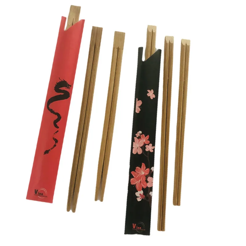 ECO-Friendly New Technique Custom Package Bamboo round twin tensoge Snack Chopsticks