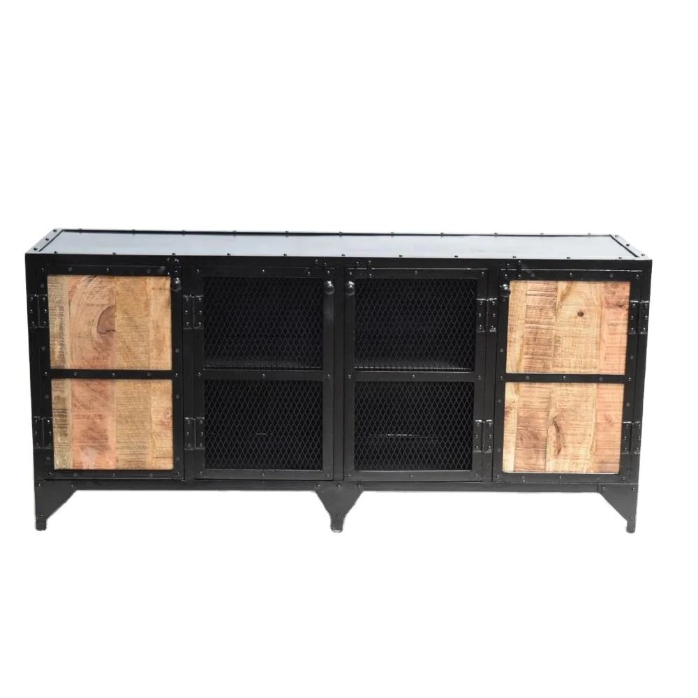 Classy look cabinet Industrial Look TV Low board Cabinet Best Seller of Industrial Furniture Crafted in India Best price