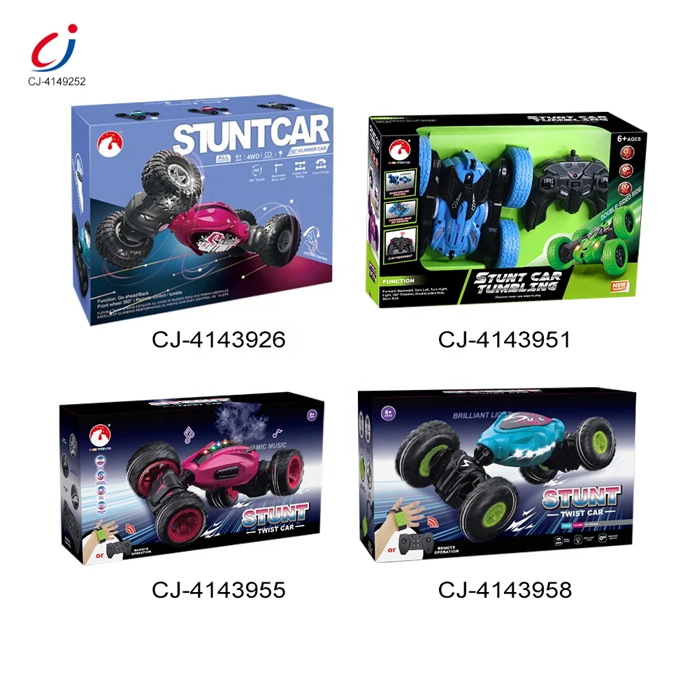 Chengji juguetes 2.4ghz 6CH radio control acrobatics stunt car double sided 360 rotation boy remote controlled super stunt car