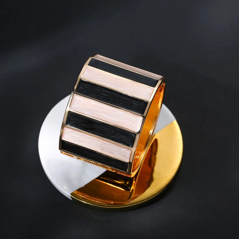 2021 Fashion Women Enamel Stripe Pattern Effect Bracelet Ethnic Boho Handmade Friendship Bracelets