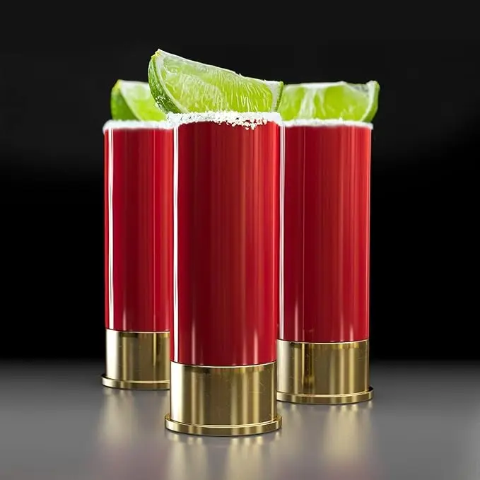 customized logo Plastic Bullet Spirit  Mini Liquor Drinking plastic Shotgun Shell Cup