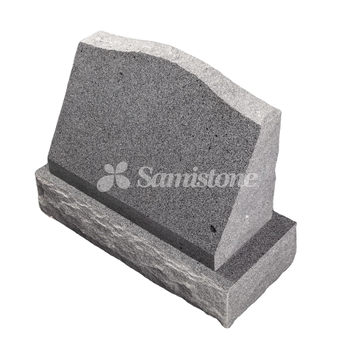 Наклонный надгробный камень в американском стиле, китайский гранитный памятник, серый гранитный Наклонный надгробный камень с основанием