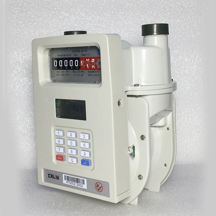 Factory Custom Sts Keypad Prepaid Natural Lpg Gas Meter Prepayment Residential Gas Meter