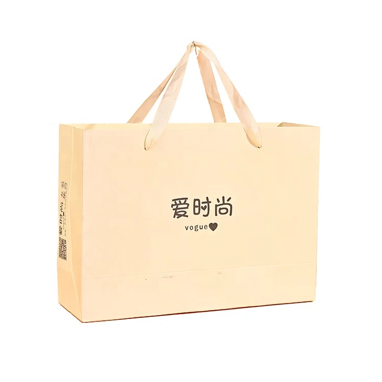Wholesale Custom Printed Black Luxury Shopping Gift Paper Bag With Handle