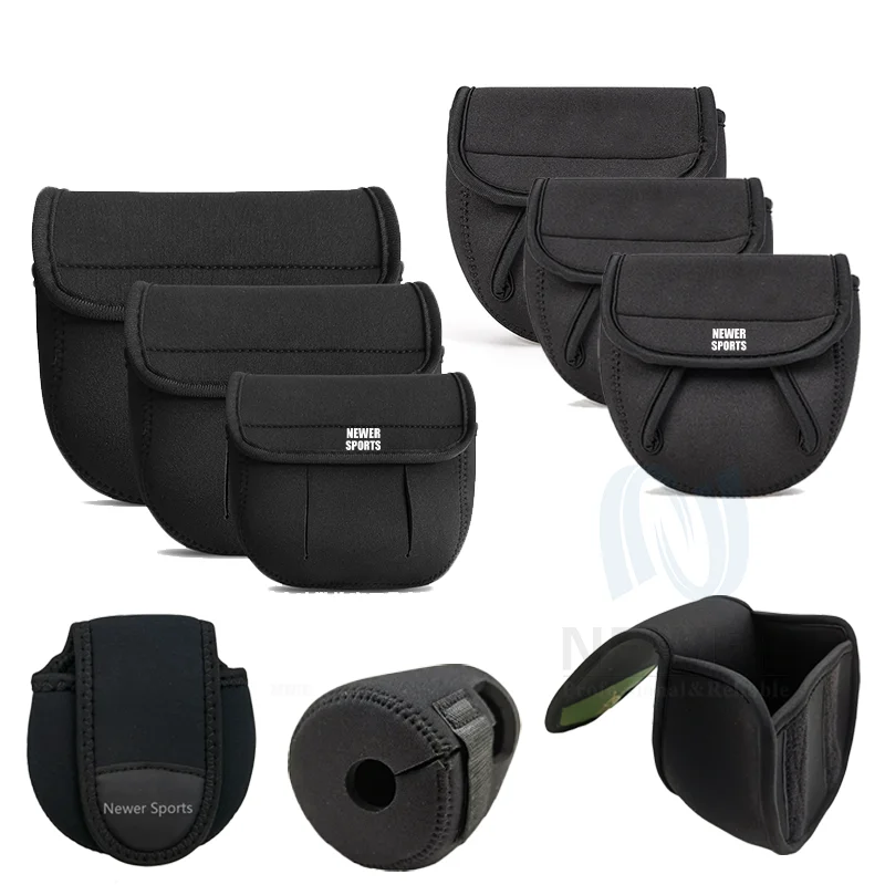 Factory price Fishing Accessories luxurious Baitcaster Reel Protector Magic Tape Eco friendly Neoprene Fishing Reel Covers